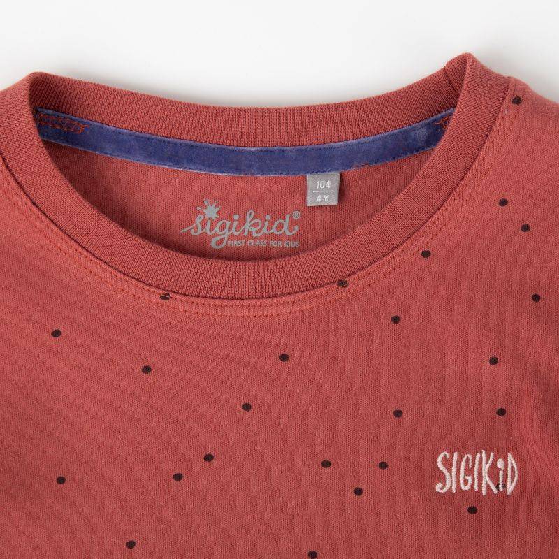 Sigikid Kinder Langarmshirt mit Eichhörnchen Motiv, rotbraun mit Pünktchen Versandkostenfrei