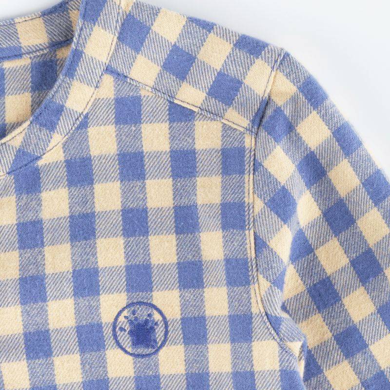 Sigikid Kinder Karo Flanellkleid, blau-weiß Begrenztes Angebot
