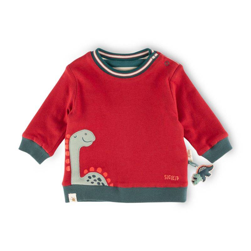 Sigikid Baby Wendeshirt Dino, rot oder grün-weiß gestreift Preisnachlass