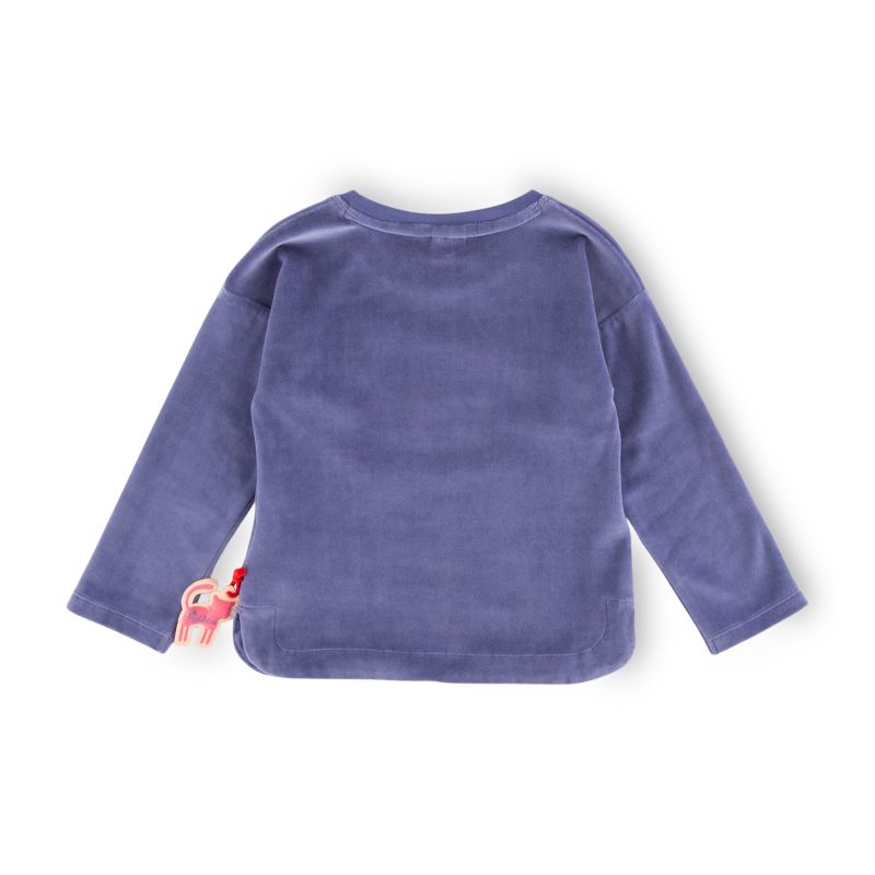 Sigikid Kinder Nicki Langarmshirt mit Katzen Motiv, blau Saisonschlussverkauf
