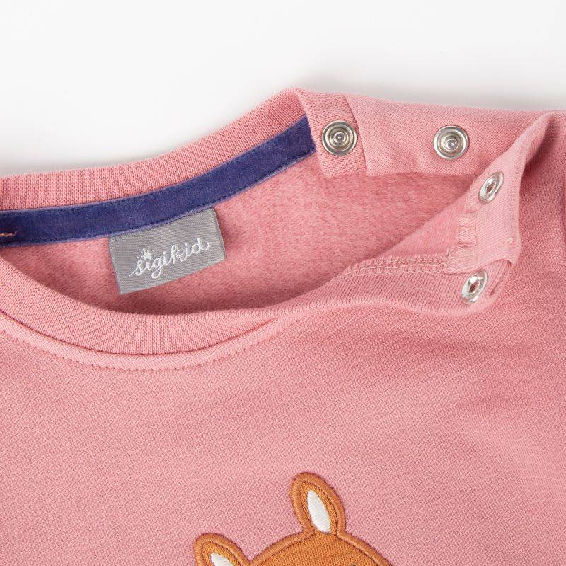Sigikid Baby Sweatshirt rosa mit Eichhörnchen Motiv Weihnachtsangebot