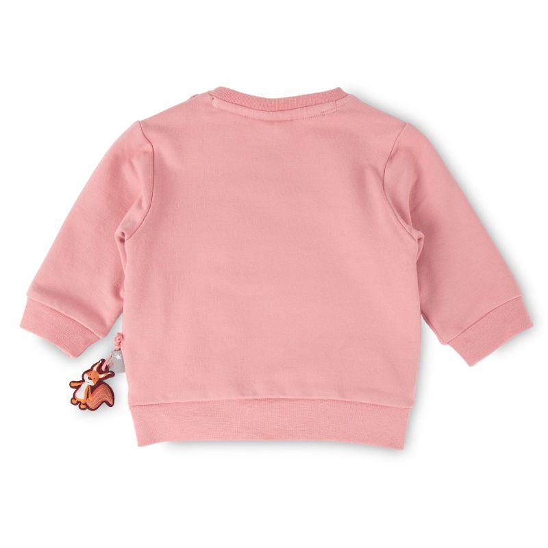 Sigikid Baby Sweatshirt rosa mit Eichhörnchen Motiv Weihnachtsangebot