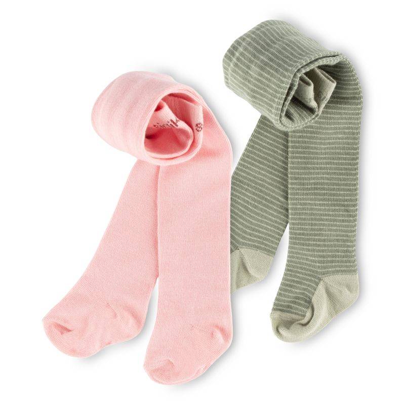 Sigikid Baby Strumpfhosen 2er-Set, rosa und grün Neuheiten