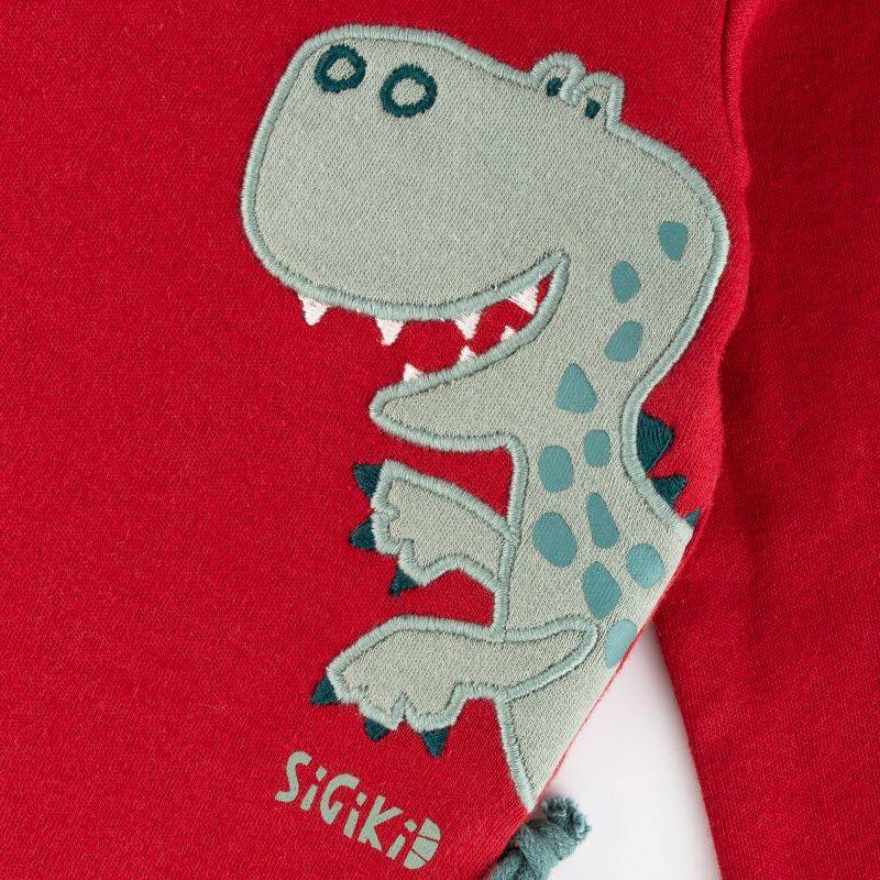 Sigikid Baby Langarmshirt Dino, dunkelrot Saisonale Angebote