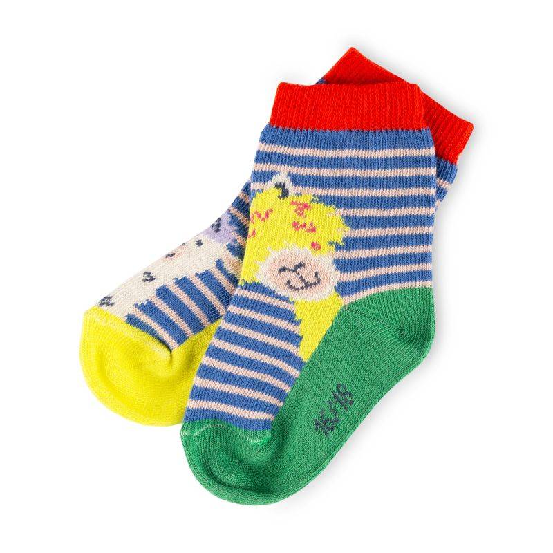 Sigikid Baby 3er Socken-Set Lama, bunt gestreift Super Sparpreis