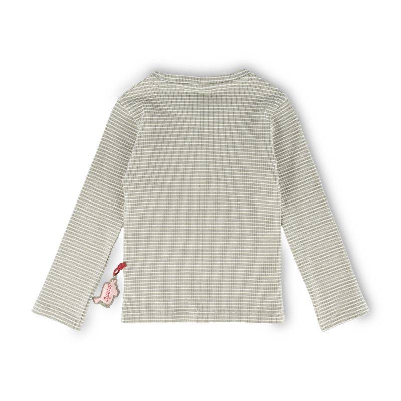 Sigikid Kinder Langarmshirt, grün-weiß geringelt Kostenlose Rückgabe