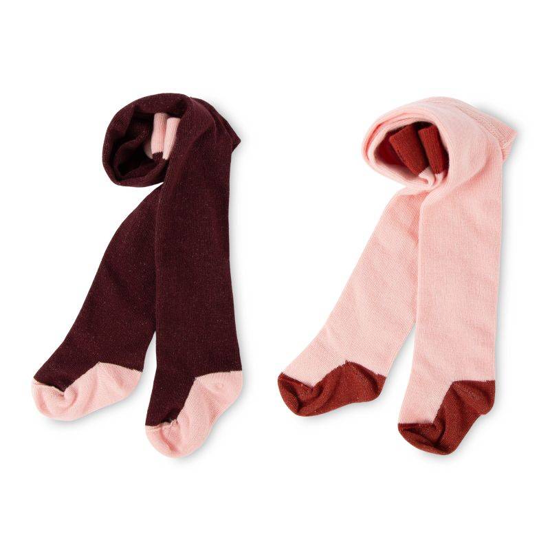 Sigikid Baby Strumpfhosen 2er-Set, rosa/dunkelrot Zeitbegrenzte Promotion