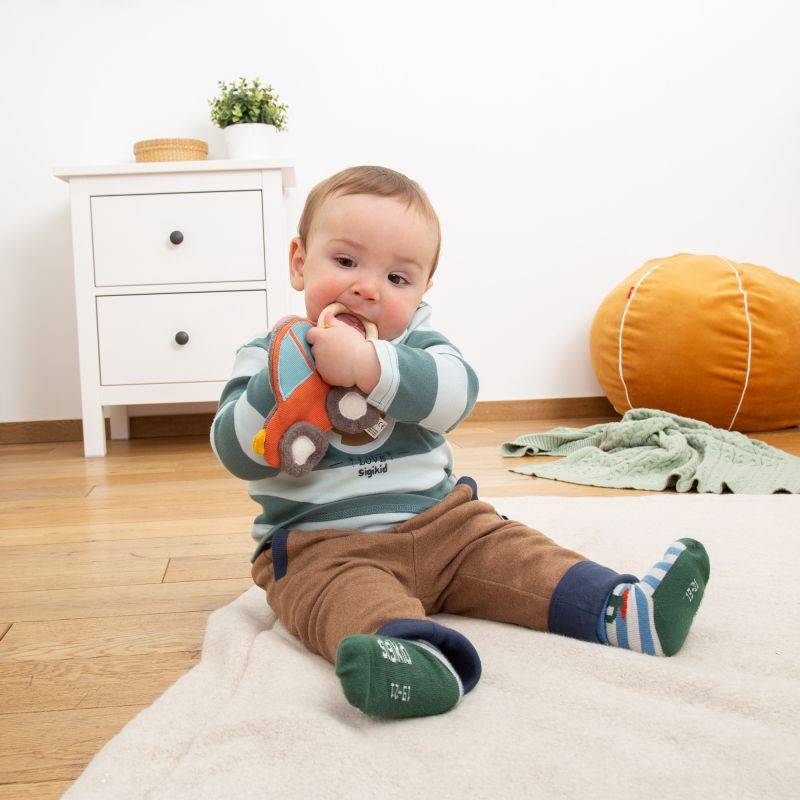 Sigikid Baby Knistergreifling Auto, Green Collection Großer Ausverkauf