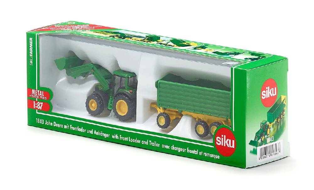 Siku John Deere mit Frontlader und Anhänger 10184300002 Günstig kaufen