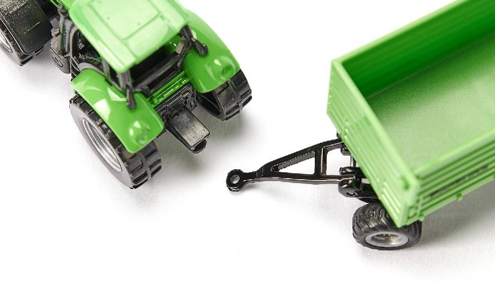Siku DEUTZ-FAHR mit Fortuna 2-Achs Anhänger 10160600000 Super Sparpreis