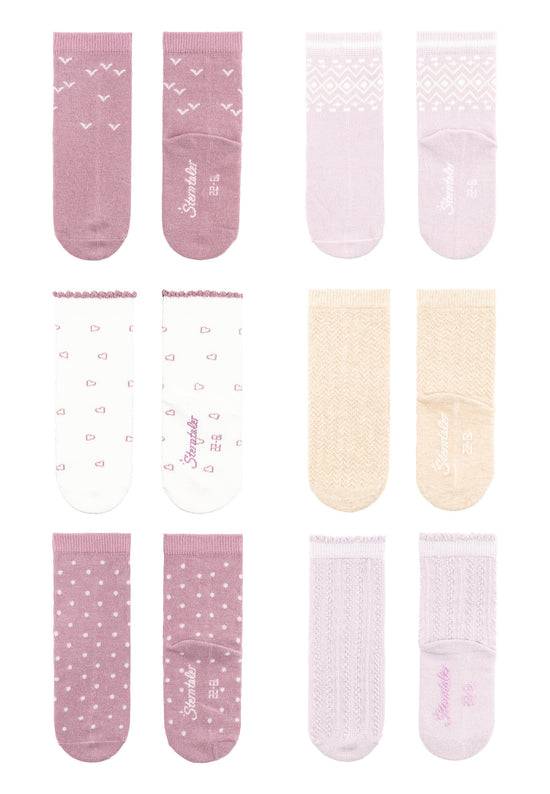 Sterntaler Socken 6er Pack Herzen aus Baumwoll-Mischgewebe 50% Rabatt für begrenzte Zeit