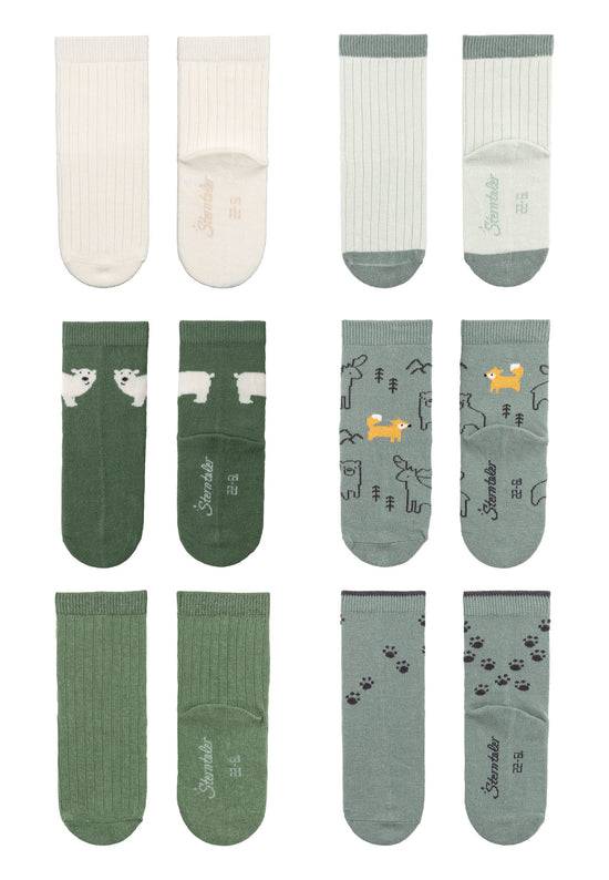 Sterntaler Socken 6er Pack Eisbär aus Baumwoll-Mix 2025