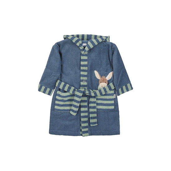 Sterntaler Bademantel Esel Emmilius mit Kapuze in Mittelblau Letzte 3 Tage