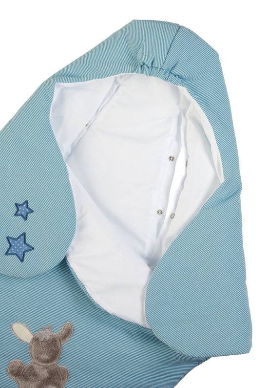 Sterntaler Einschlagdecke wattiert Esel Emmi aus Jersey, Blau Weihnachtsangebot