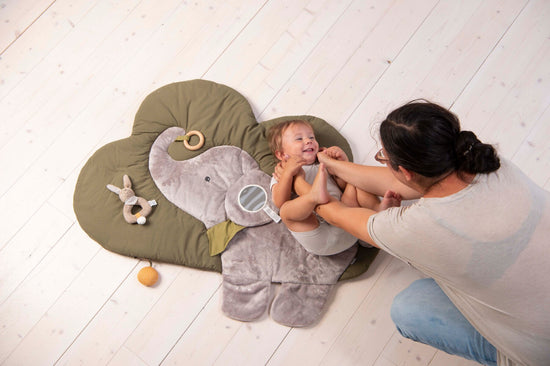 Sterntaler Krabbeldecke Motiv Wolke mit Elefant Eddy, Grau Speichern exportieren