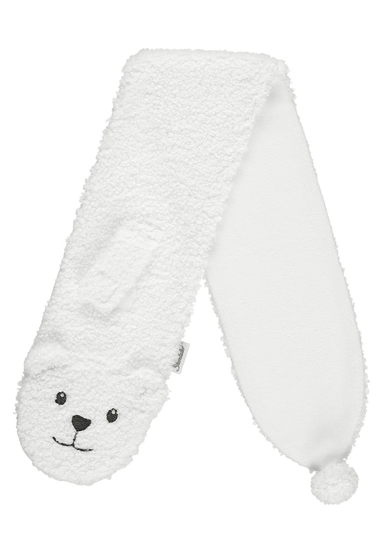 Sterntaler Kinderschal aus Teddyplüsch mit Tiergesicht Eisbär Fabrikladen