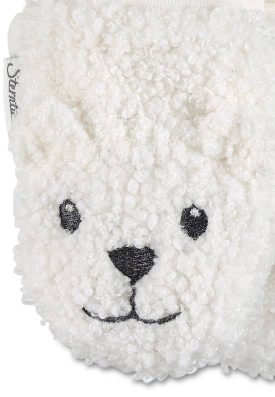 Sterntaler Fäustling aus Teddyflausch mit Tiergesicht Eisbär Begrenzt auf 3 Tage