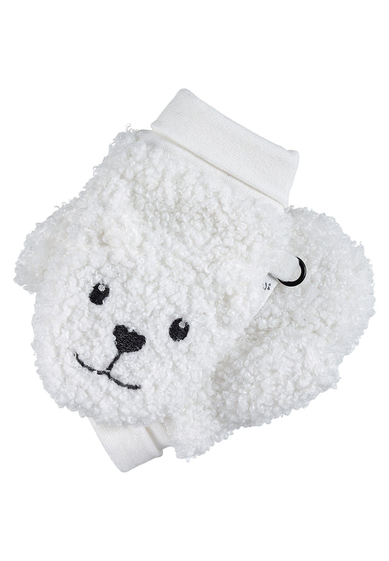 Sterntaler Fäustling aus Teddyflausch mit Tiergesicht Eisbär Begrenzt auf 3 Tage
