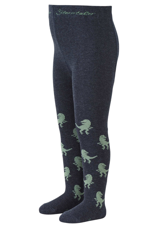 Sterntaler Strumpfhose T-Rex in Blau melange mit grauen Dinos Saisonale Angebote