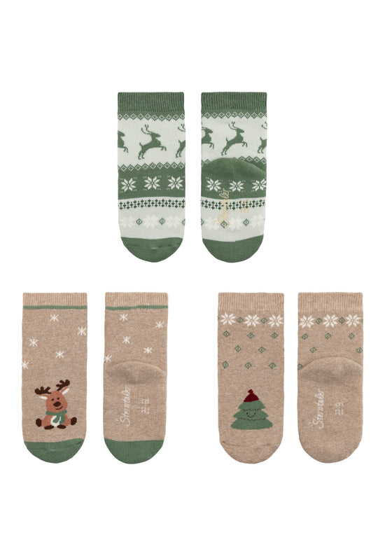 Sterntaler Socken 3er Pack Weihnachten aus Baumwoll-Mix Kauf eins, bekomm eins gratis