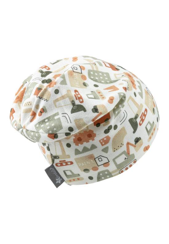 Sterntaler Beanie aus Sweat bedruckt mit Baustellen-Motiv Clearance-Verkauf