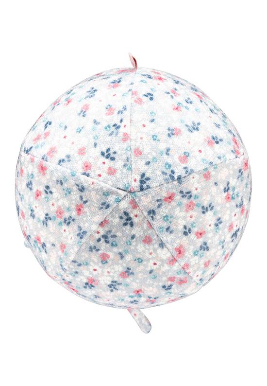 Sterntaler Inkamütze bedruckt mit Streublumen aus Strickware Fabrikpreis