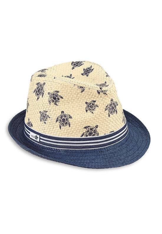 Sterntaler Strohhut mit "Turtle" Print und gestreiftem Band Saisonschlussverkauf