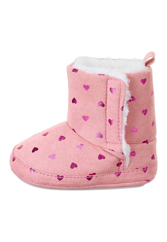 Sterntaler Baby-Stiefel aus gewebtem Velour mit Print Herzen Valentinstagsangebot