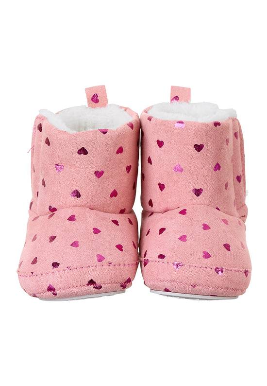 Sterntaler Baby-Stiefel aus gewebtem Velour mit Print Herzen Valentinstagsangebot