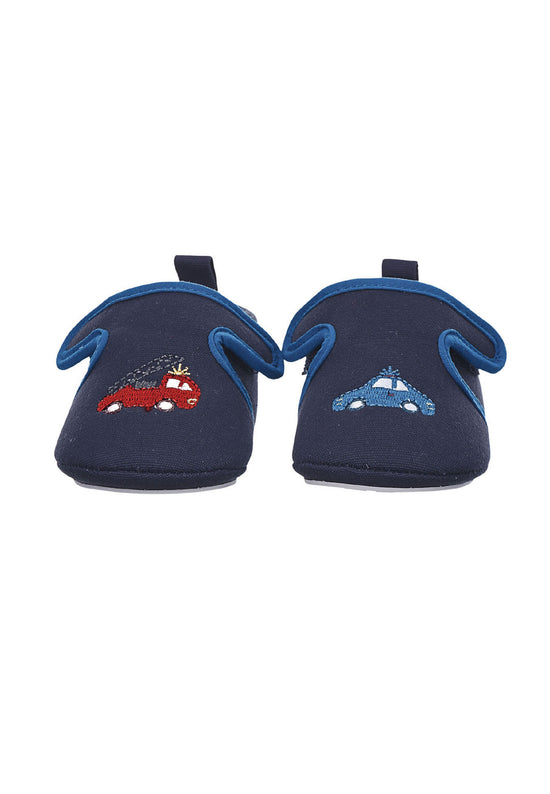 Sterntaler Baby-Krabbelschuh Auto aus Canvas in Marine Letzter Tag
