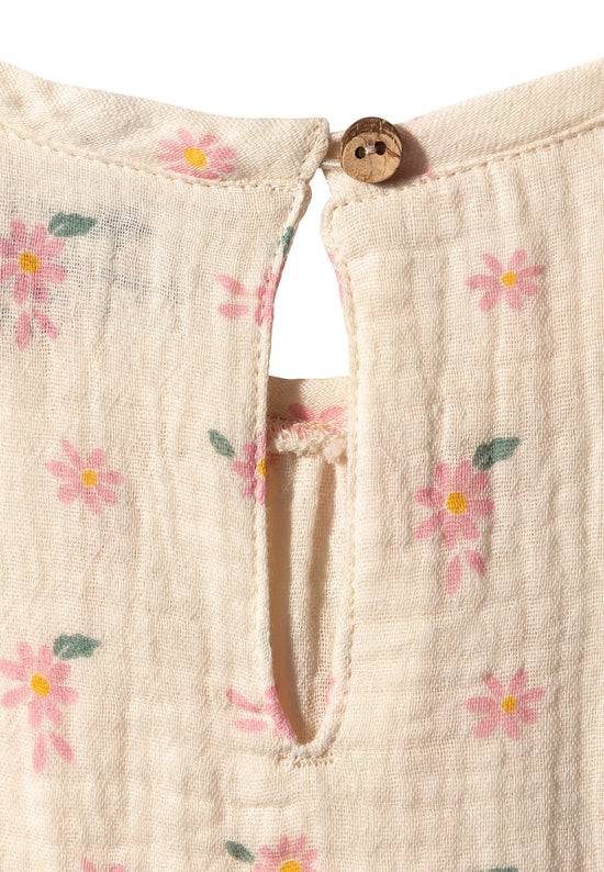 Sterntaler Baby Body bedruckt mit Gänseblümchen in ecru Speichern exportieren