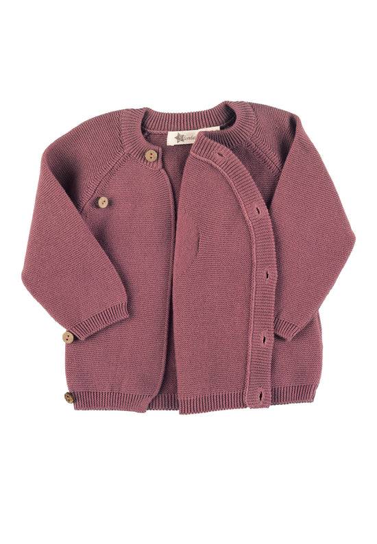 Sterntaler GOTS Strick-Jacke in Flieder oder Rosa mit Motiv zollfrei