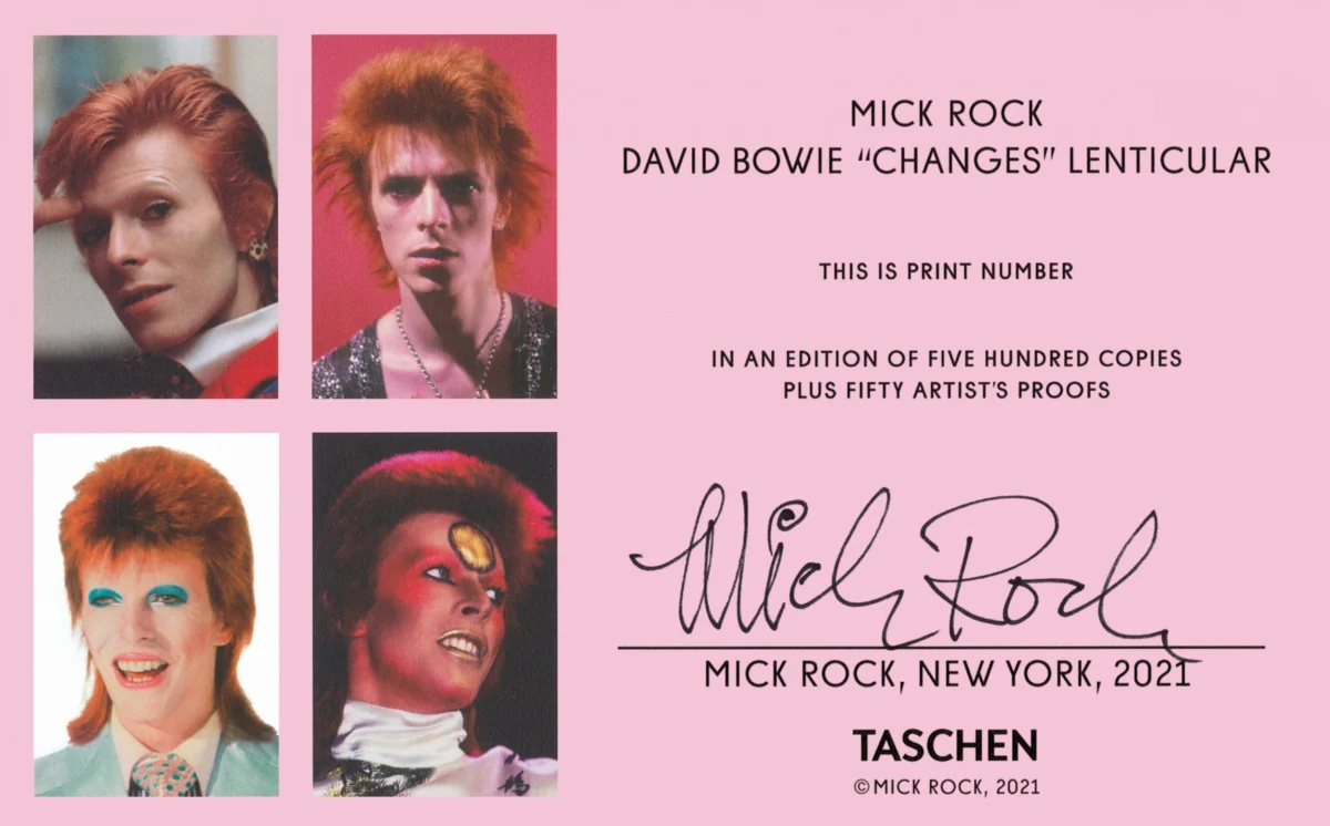 TASCHEN Mick Rock. David Bowie 'Changes' Lenticular Räumungsverkauf