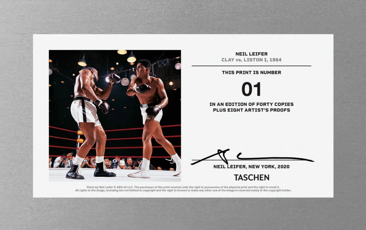 TASCHEN Neil Leifer. Homage to Ali. ‘Clay vs. Liston I, 1964’ JETZT KAUFEN