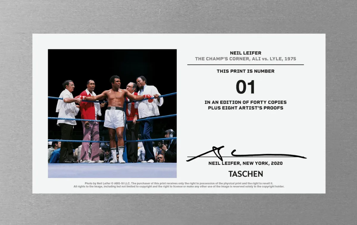TASCHEN Neil Leifer. Homage to Ali. 'Ali vs. Lyle, The Champ's Corner, 1975' Bis zu 65% Rabatt